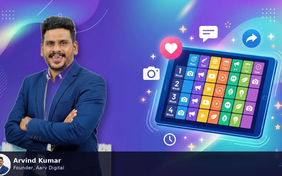 Arvind Kumar, Best AI Digital Marketing Freelancer in Chennai, AI social media content calendar